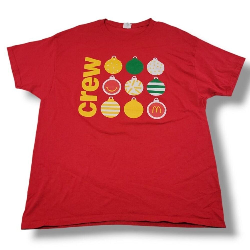 McDonald's Shirt Size XL By Hanes McDonald's Crew Graphic Print T-Shirt Holiday